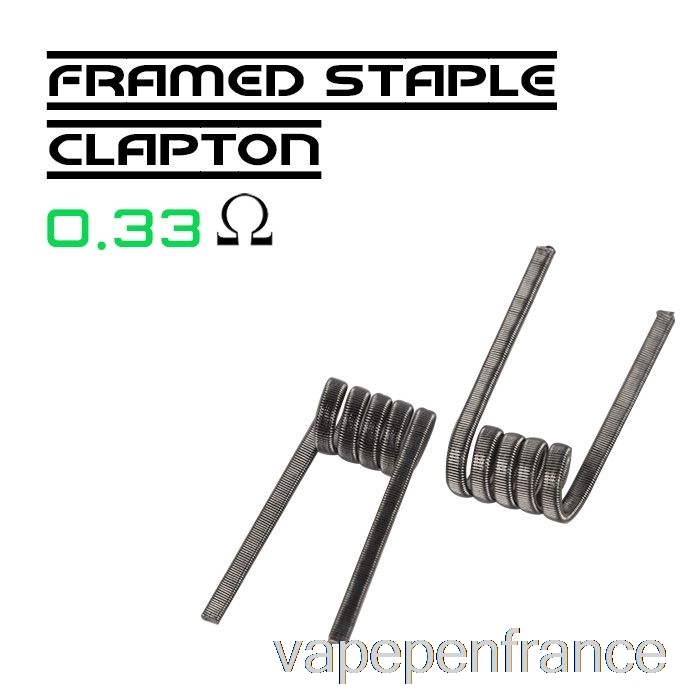 Wotofo Comp Wire - Bobines Préconstruites 0,33ohm Agrafes Encadrées Clapton - Paquet De 10 Stylos Vape